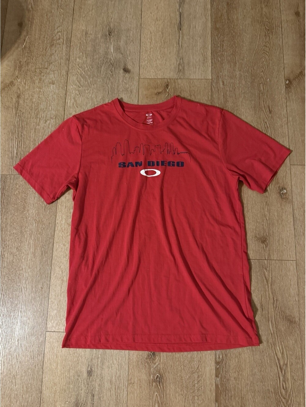 Oakley Mens Red Short Sleeve San Diego Graphic Shirt Size XL